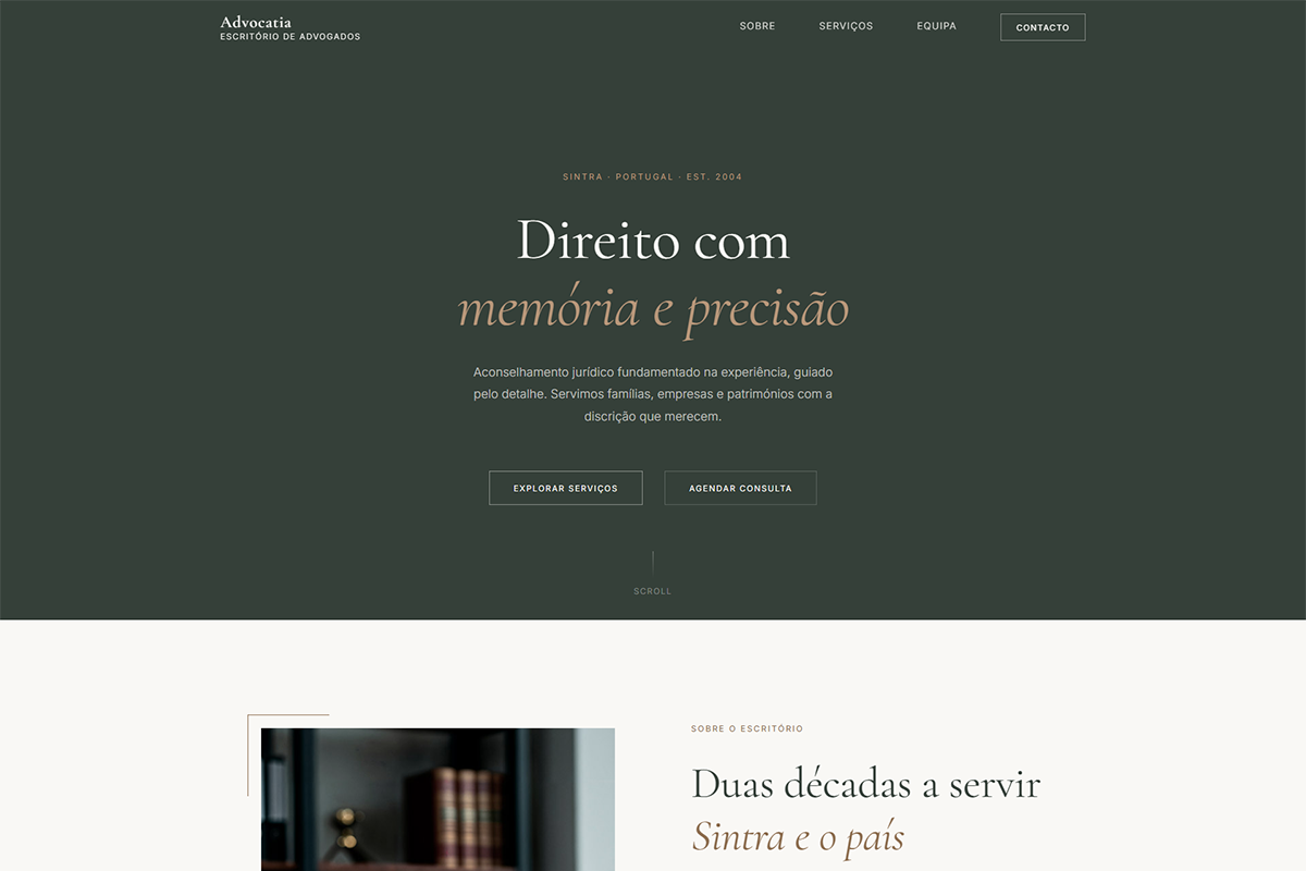 Advocatia — template jurídico e de consultoria