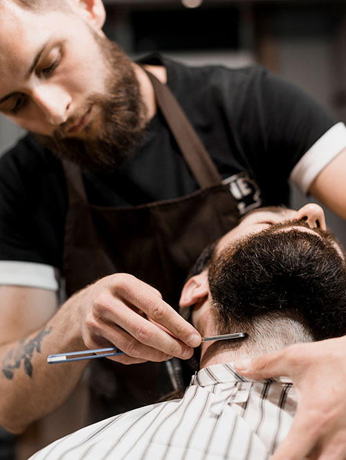 Barba modelada com precisão
